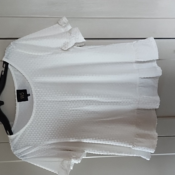 W5 Tops - W5 White Textured Women's Top